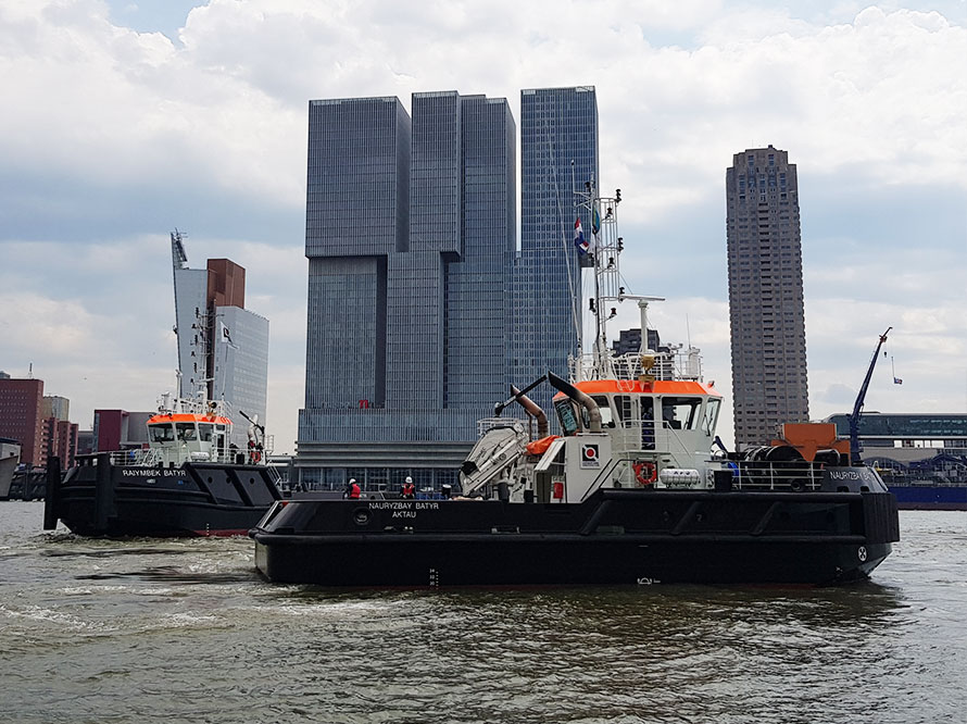 Raiymbek Batyr and Nauryzbay Batyr ASD tugs - naming ceremony