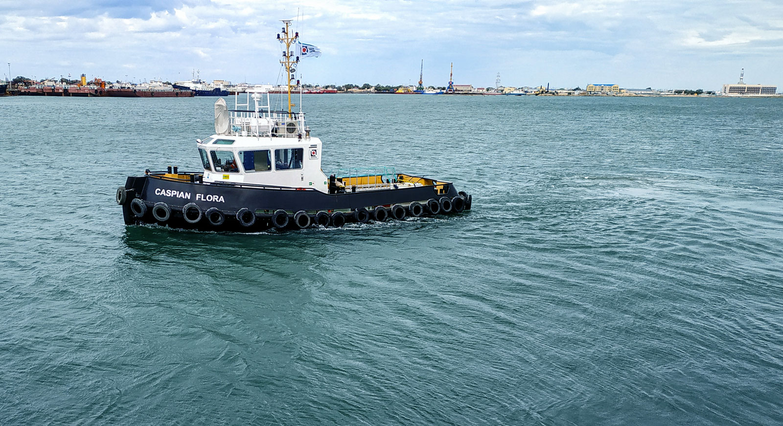 Caspian Offshore Construction announces arrival of the Newbuilt Harbor Tug named Caspian Flora